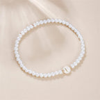 White bracelet initial I