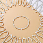 White bracelet initial M
