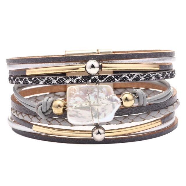 Grey Bohemian Chic Bracelet