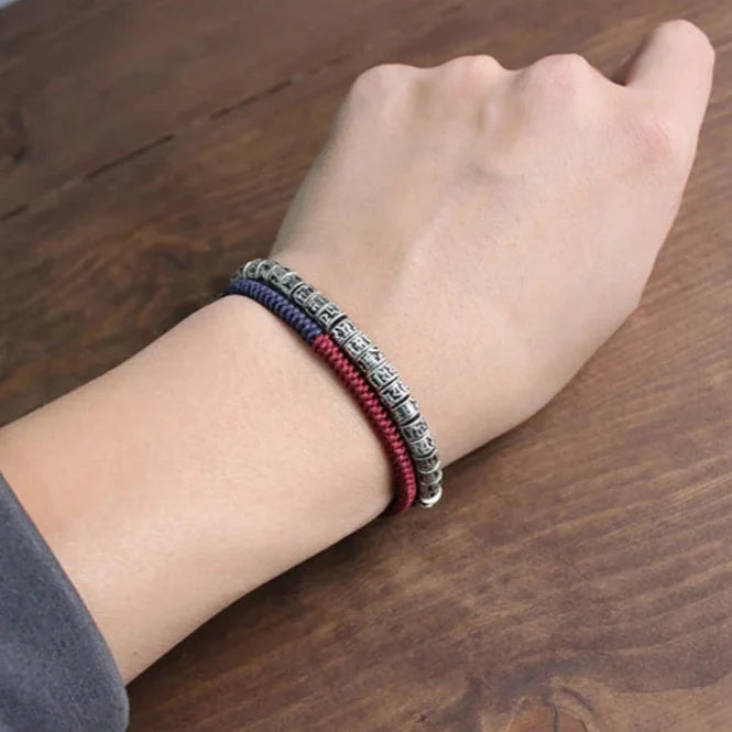 Sculpted Buddhist Amulet Chain Bracelet