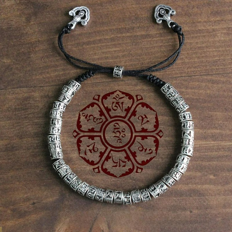 Sculpted Buddhist Amulet Chain Bracelet