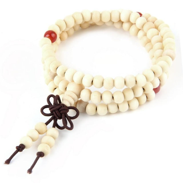 White Buddhist Lucky Bracelet