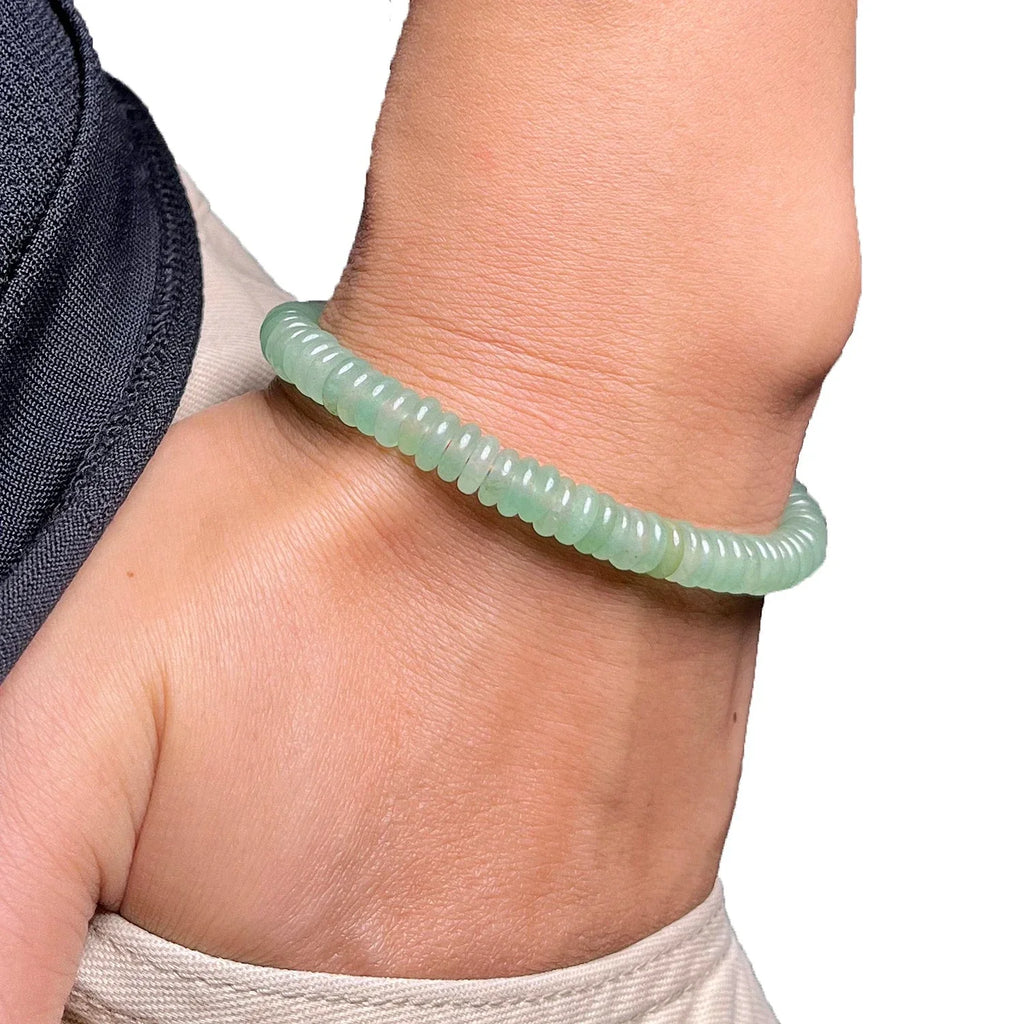 Tibetan Buddhist Beaded Bracelet in Aventurine