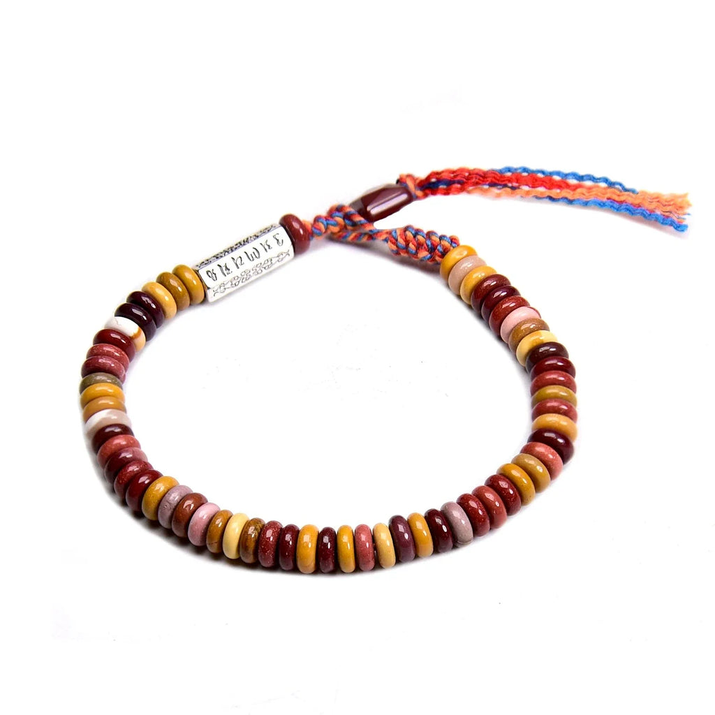 Tibetan Buddhist Beaded Bracelet in Mokaite