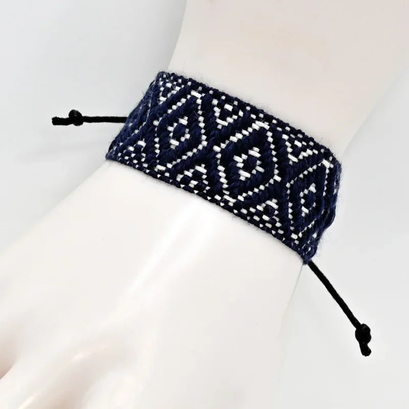 Brazilian Handmade Geometric Shapes Bracelet black
