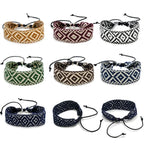 Brazilian Handmade Geometric Shapes Bracelet brown 
