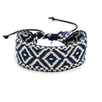 Brazilian Handmade Geometric Shapes Bracelet blue