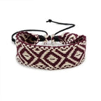 Brazilian Handmade Geometric Shapes Bracelet burgundy