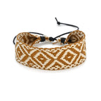Brazilian Handmade Geometric Shapes Bracelet light brown
