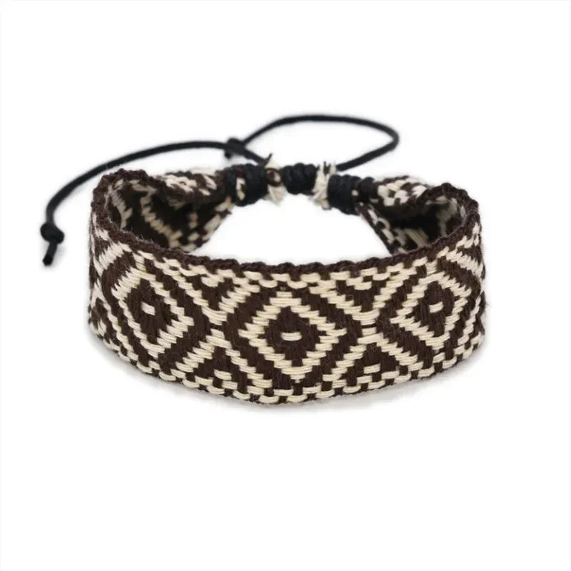 Brazilian Handmade Geometric Shapes Bracelet black