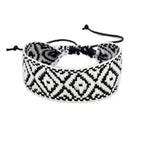 Brazilian Handmade Geometric Shapes Bracelet black and white
