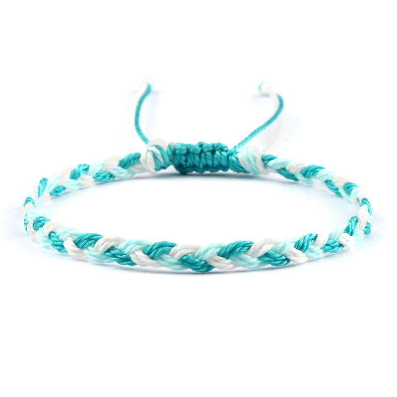 Handmade Blue Brazilian Bracelet white and light blue