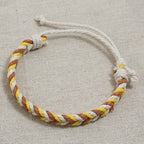 Brazilian Bracelet in Natural-Effect Cotton Thread yellow