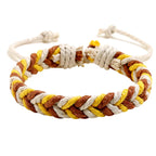 Brazilian Bracelet in Natural-Effect Cotton Thread yellow