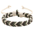 Brazilian Bracelet in Natural-Effect Cotton Thread green