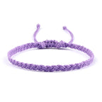 Thin Adjustable Brazilian Bracelet purple