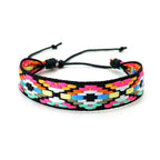 Unisex Brazilian Bracelet Vacation Style Pink and Black