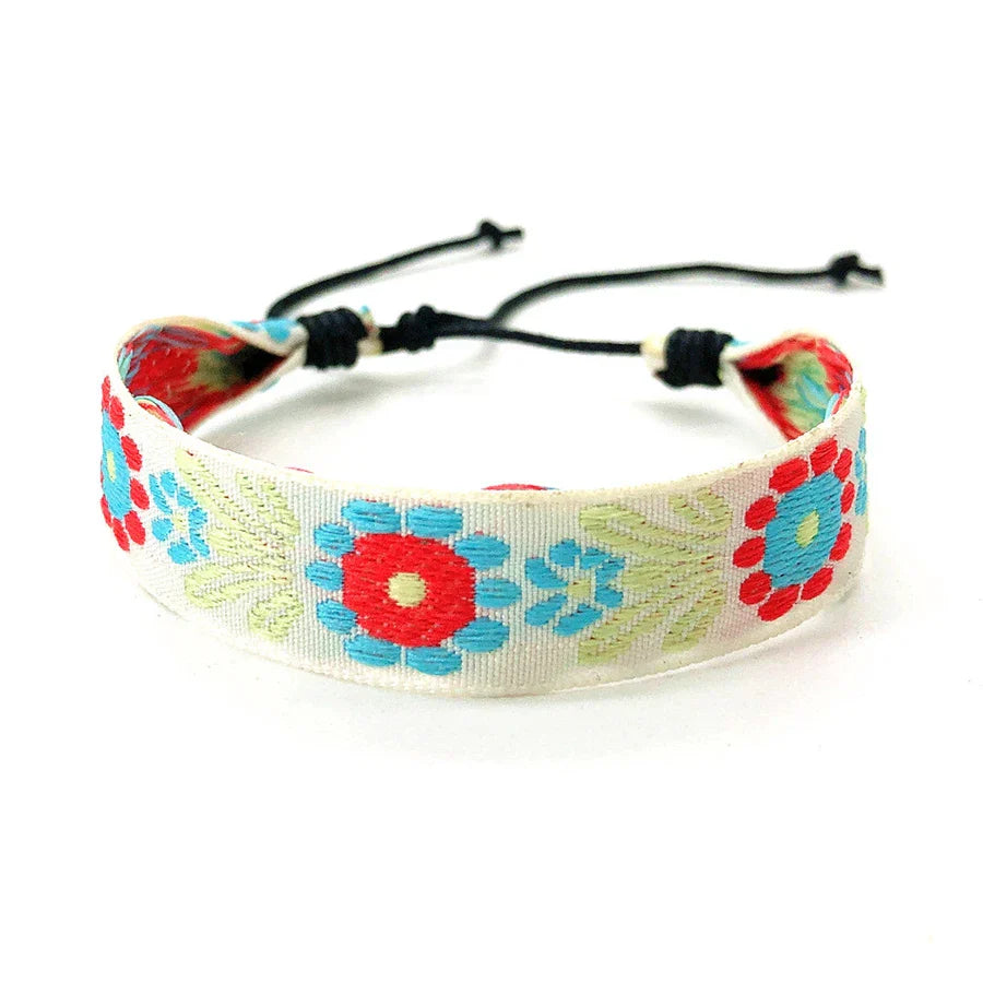 Unisex Brazilian Bracelet Vacation Style Red and Blue