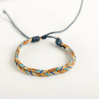 Blue and Beige Braided Brazilian Bracelet