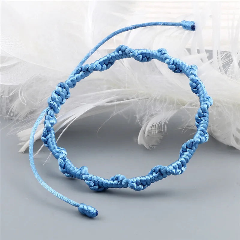 Artisanal Braided Brazilian Bracelet light blue