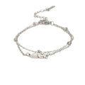 Silver and Gold Cat Bracelet Silver