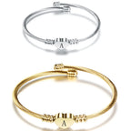 Heart bracelet with initial 