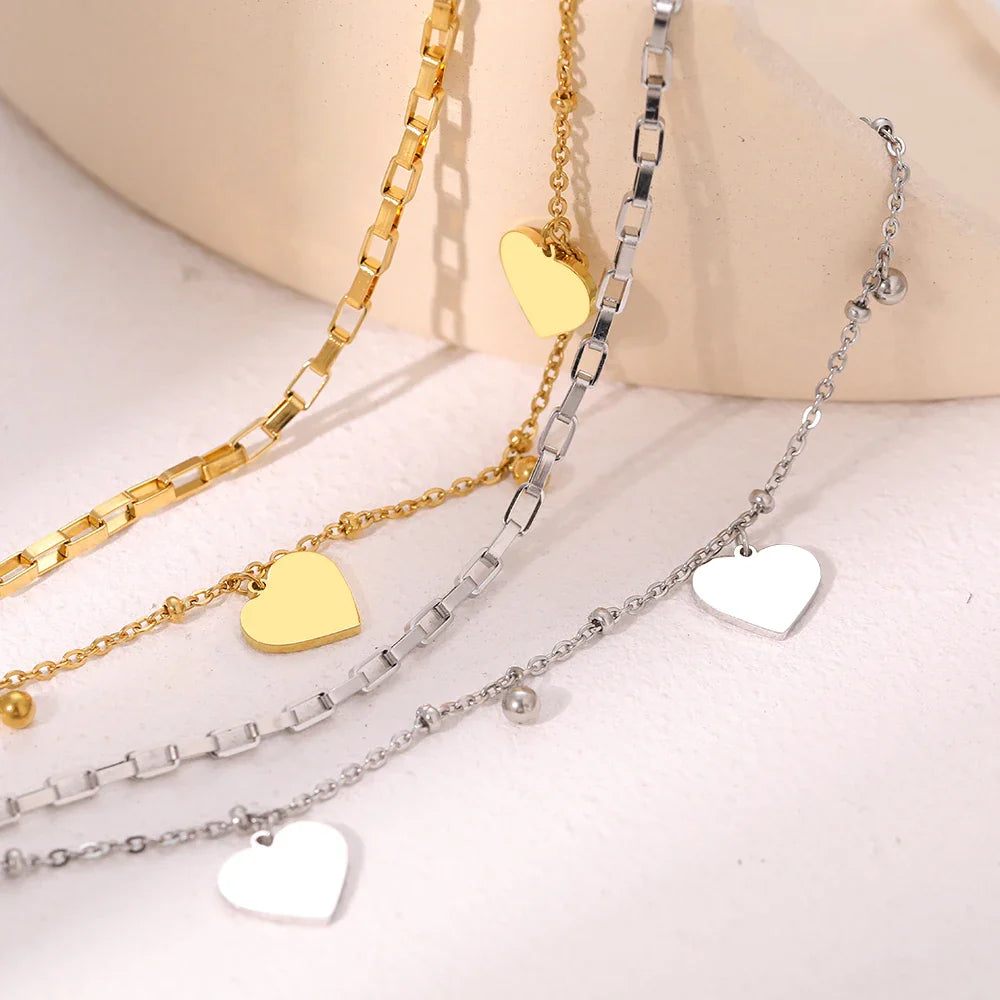 Women's Double Heart Bracelet