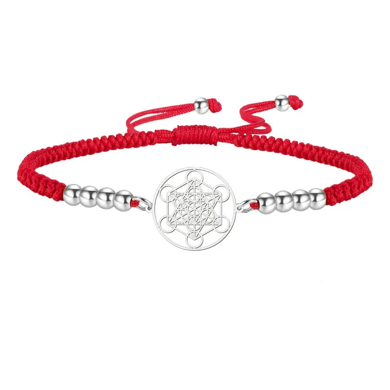 Red Metatron's Cube Colored Bracelet