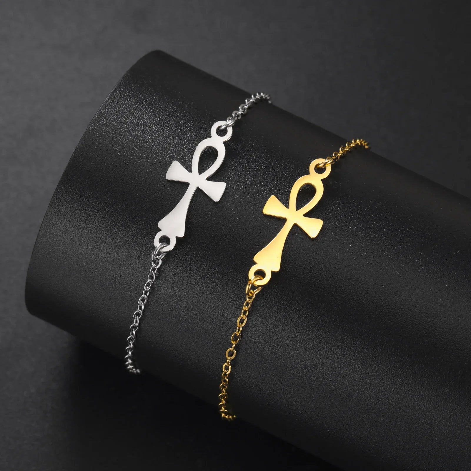 Egyptian Ankh Cross Bracelet gold 1