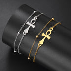 Egyptian Ankh Cross Bracelet gold 2