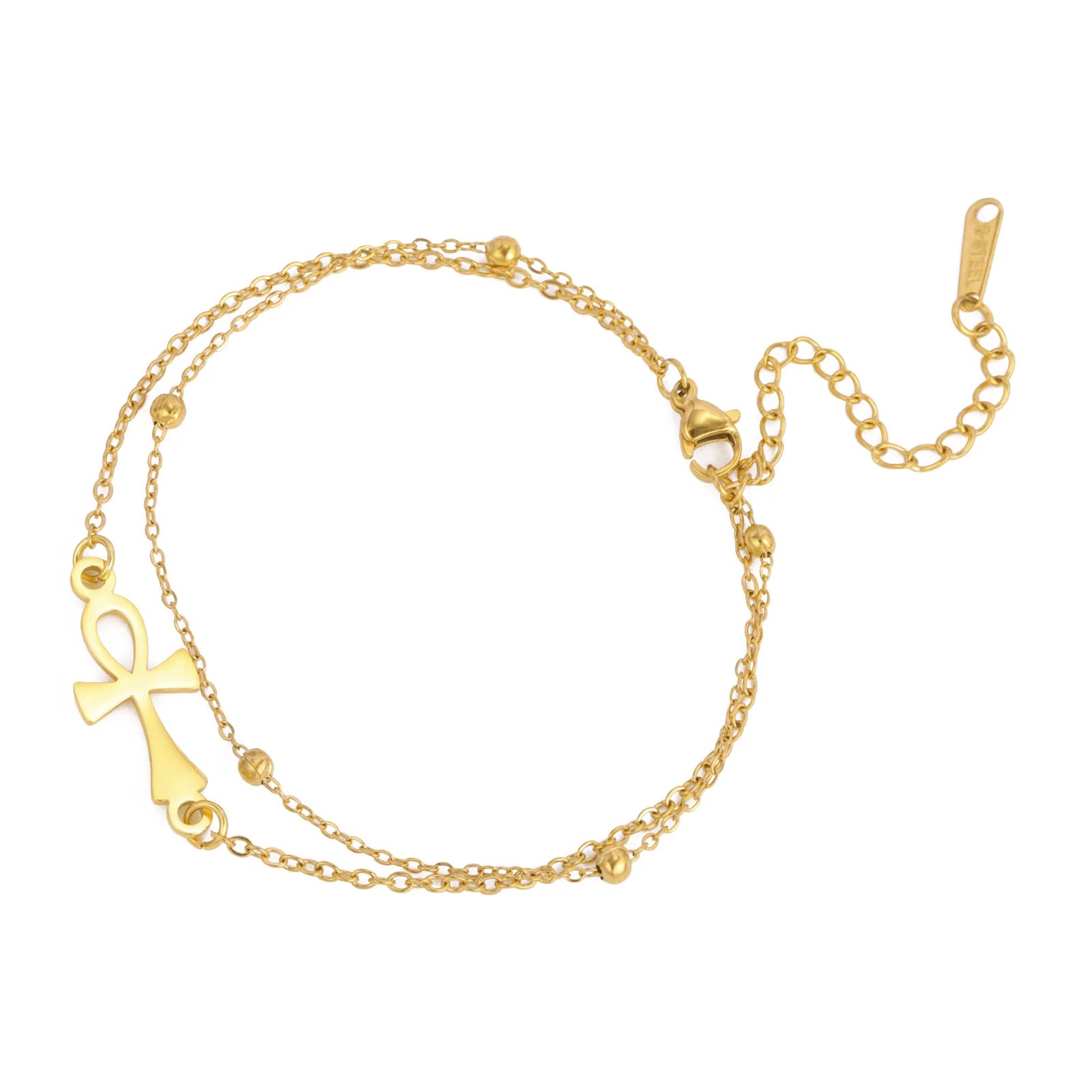 Egyptian Ankh Cross Bracelet gold 2