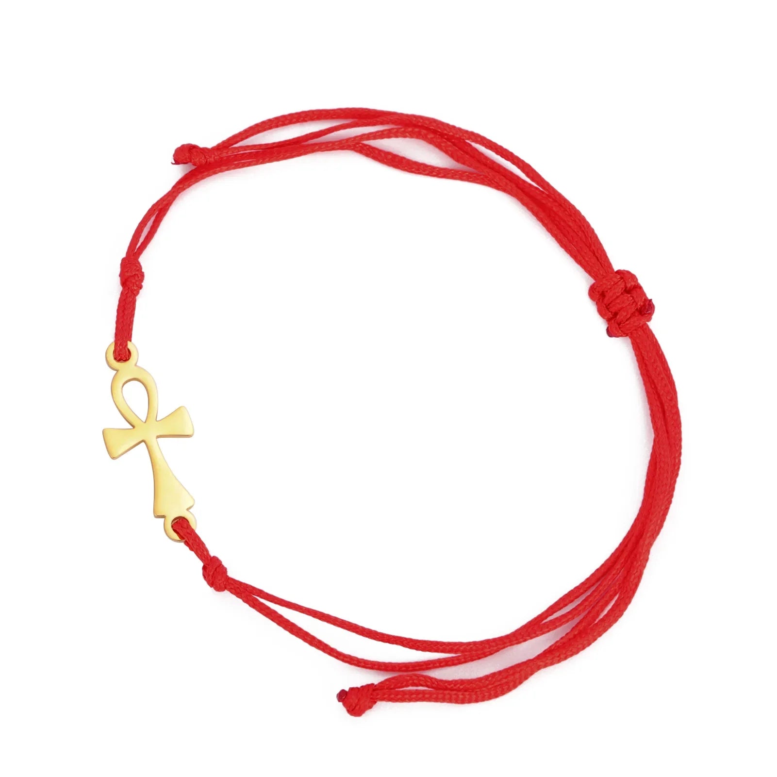 Egyptian Ankh Cross Bracelet red