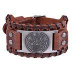 Wiccan Pentacle Sorcery Leather Bracelet Chain Bracelet 1