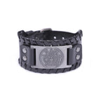 Wiccan Pentacle Sorcery Leather Bracelet Chain Bracelet 5