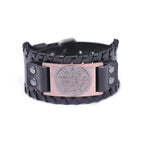 Wiccan Pentacle Sorcery Leather Bracelet Chain Bracelet 4