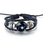 12 Constellations Zodiac Sign Leather Bracelet Capricorn