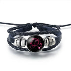 12 Constellations Zodiac Sign Leather Bracelet Scorpio
