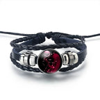 12 Constellations Zodiac Sign Leather Bracelet Virgo