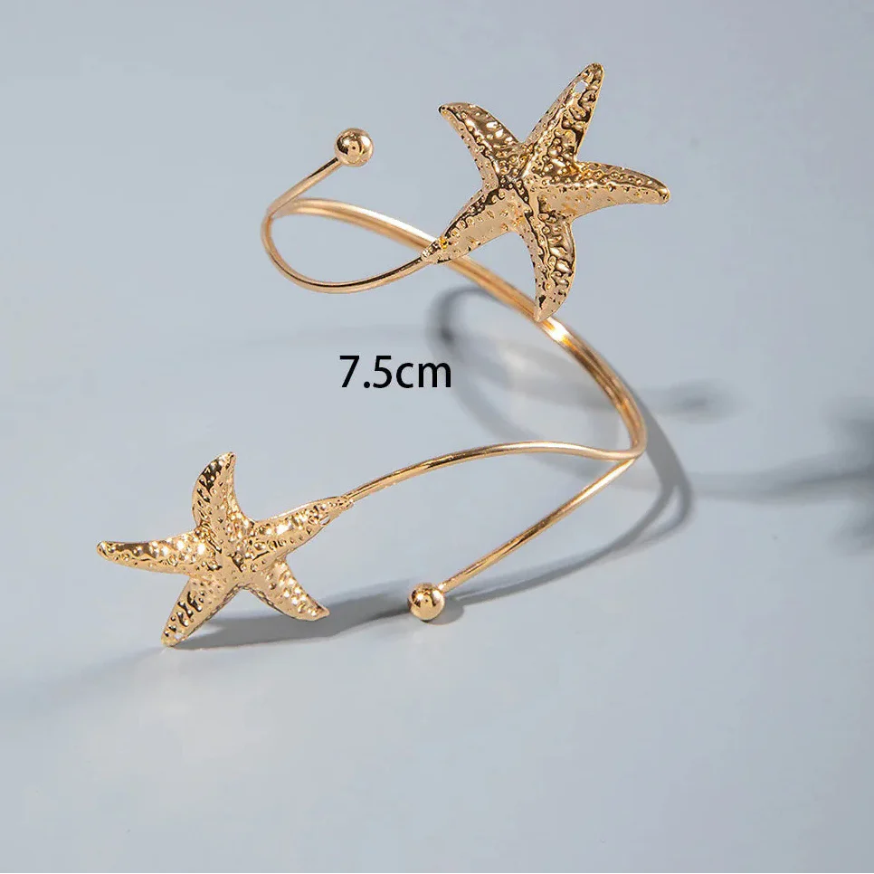 Boho women's arm bracelet - starfish bicep chain