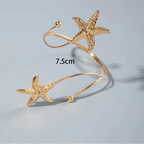Boho women's arm bracelet - starfish bicep chain