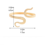 Women’s Arm Bracelet Snake Tail - Arm Chain Ornament and Gold Bicep Jewelry
