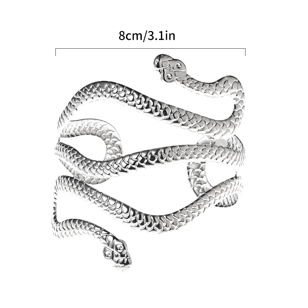 Women's Snake Arm Bracelet - Arm Chain Ornament and Bicep Jewelry silver