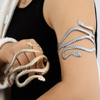 Women's Snake Arm Bracelet - Arm Chain Ornament and Bicep Jewelry silver