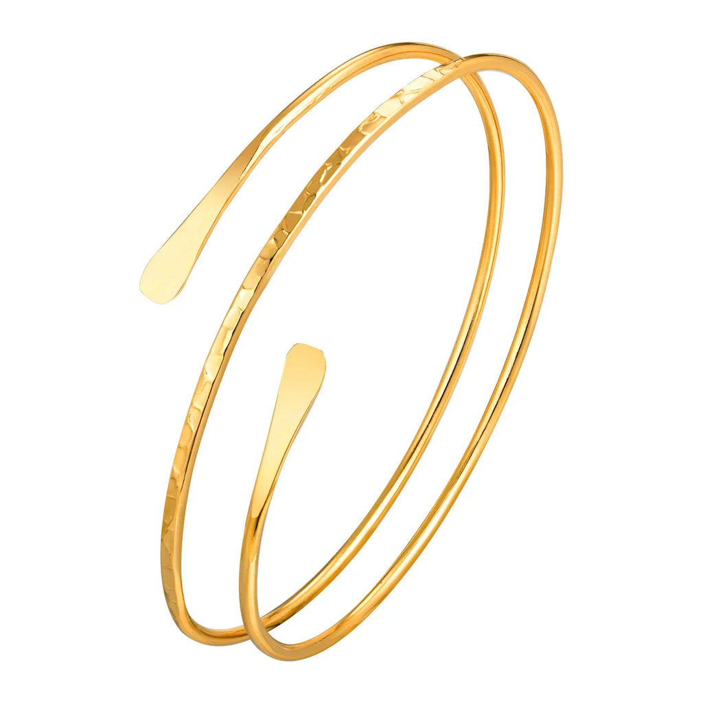 Women's arm bracelet - fine gold bicep chain