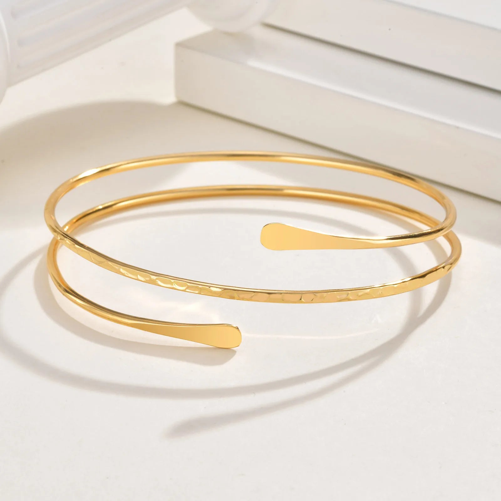 Women's arm bracelet - fine gold bicep chain