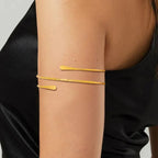 Women's arm bracelet - fine gold bicep chain