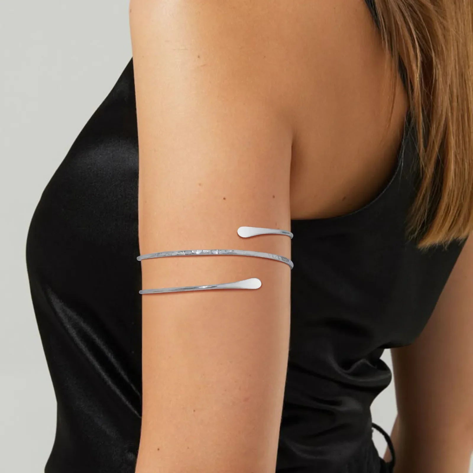 Women's arm bracelet - fine silver bicep chain