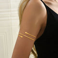 Women's arm bracelet - fine gold bicep chain