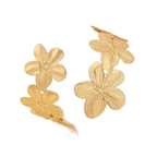 Women’s arm bracelet - gold flower petal bicep chain