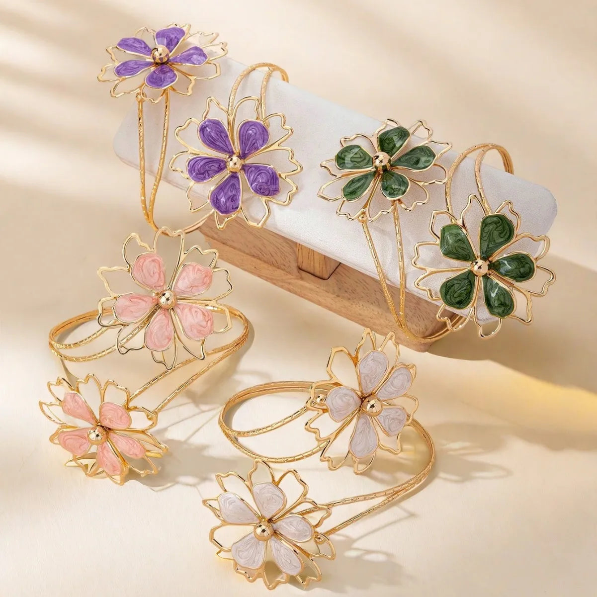 Women's flower arm bracelet - biceps chain 